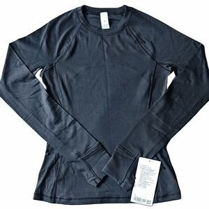 🚺 S US — lululemon It's Rulu™ Run Ribbed Long Sleeve Top LW3INUS [BLACK]